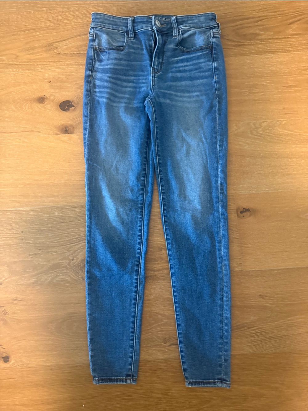 American Eagle Mid-Rise Blue Skinny Jeans